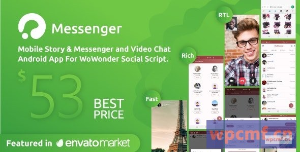 WoWonder Android Messenger v3.4 WoWonder社交脚本的移动应用 可代汉化