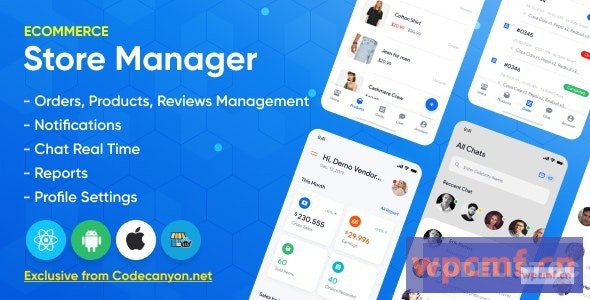 商店经理v1.2.0 反应原生应用程序为Wordpress Woocomerce 可代汉化