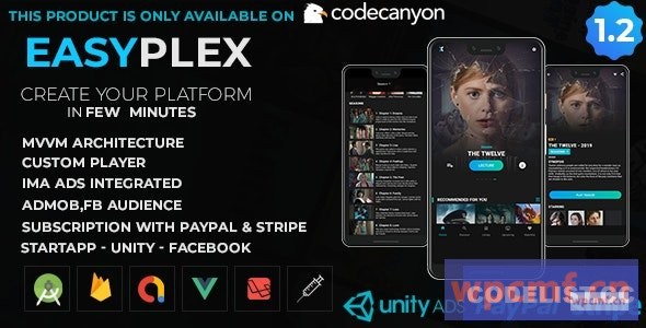 EasyPlex v1.2 电影 直播 电视剧，动漫 可代汉化