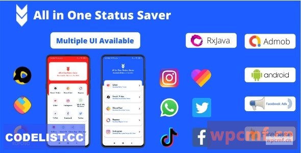 多合一状态保护程序v9.0 SnackVideo、ShareChat、Roposo、like、Whatsapp、FB、Insta、TikTok、Twitter 可代汉化