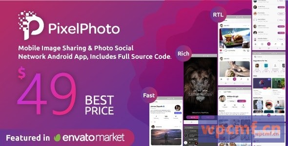 Pixelphoto Android v1.10    移动图像共享和照片社交网络应用 可代汉化