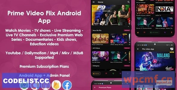 Prime Video Flix App V8.1    电影   显示   直播   电视   电视    Web系列   高级订阅计划 可代汉化