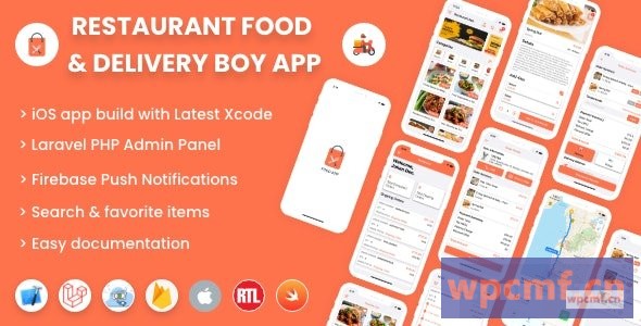 单餐厅iOS食品订购应用程序与送货男孩和管理面板v2.0 可代汉化