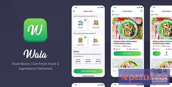沃拉v1.0    食品和交付react national app模板 可代汉化