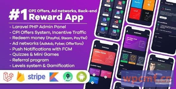 现金奖励 CPI优惠和奖励应用 + PHP Laravel管理面板 (2020年6月15日) 可代汉化