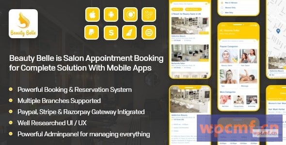 Beauty Belle V1.1     Salon＆Spa预约Android的预约应用程序   带管理面板的IOS应用程序    可代汉化