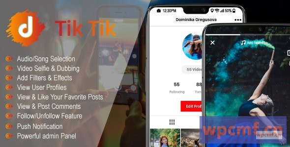 Tictic V2.5    用于创建和共享短视频的Android媒体应用程序 可代汉化