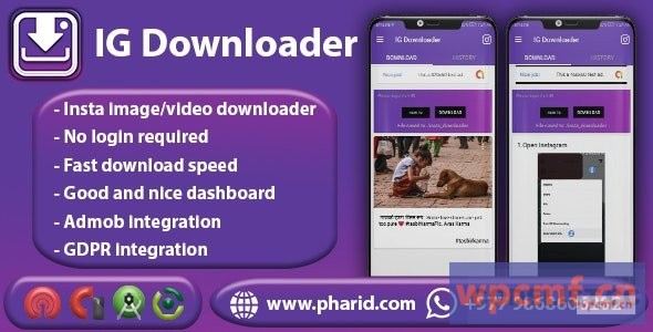 IG Downloader v1.4     Instagram工具|自动，图像，视频，状态下载器 可代汉化