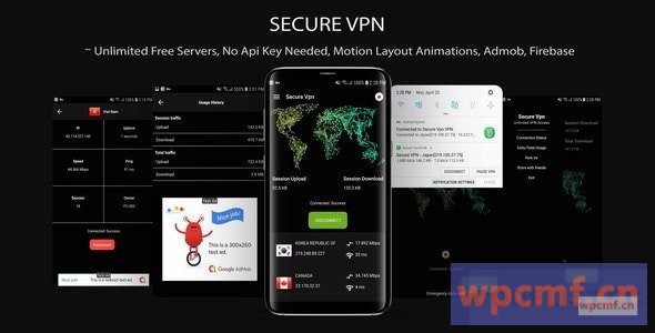 安全VPN v1.0    （无限制免费服务器+ Admob +运动布局） 可代汉化