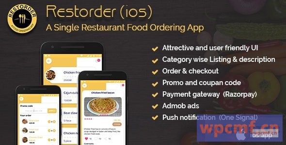 Restorder (iOS) v2.0.5 单一餐厅食品订购应用程序。 可代汉化