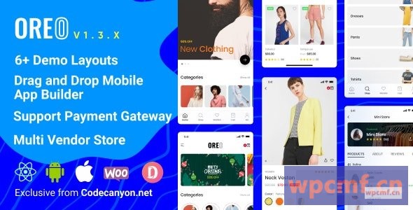 奥利奥时尚v1.4.3 适用于Woocommerce的完整反应原生应用 可代汉化