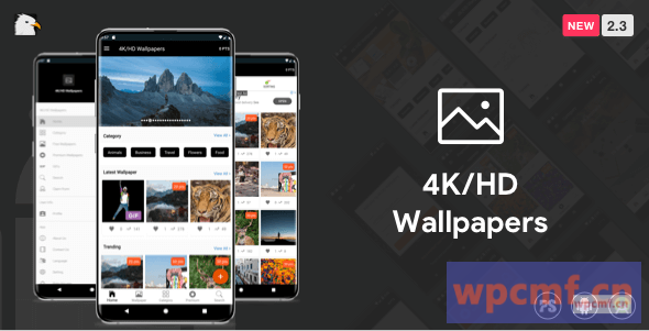 4K / HD壁纸Android应用程序（谷歌材料设计+ Admob + Firebase推送Noti + PHP后端）V2.8 可代汉化
